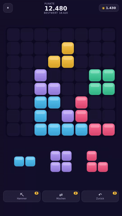 Chroma Chain: a cleared line sets off a colour chain